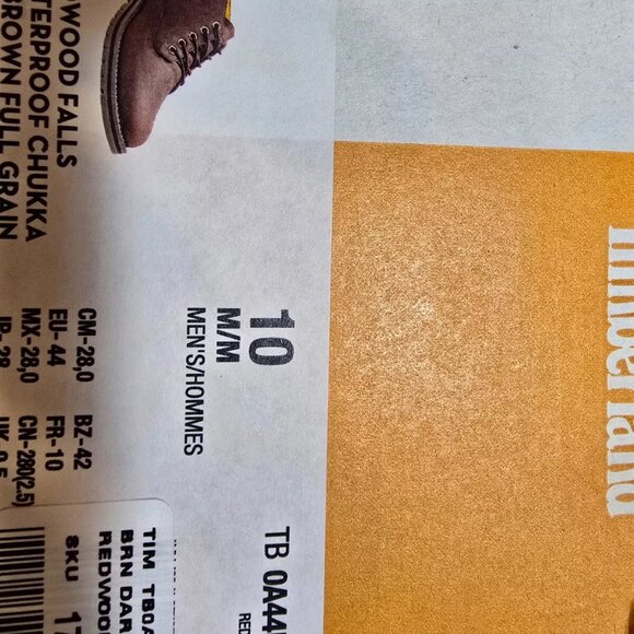 Timberland Men's Redwood Falls Waterproof Chukka Boot Soil SIZE 10 NEW - Picture 8 of 10